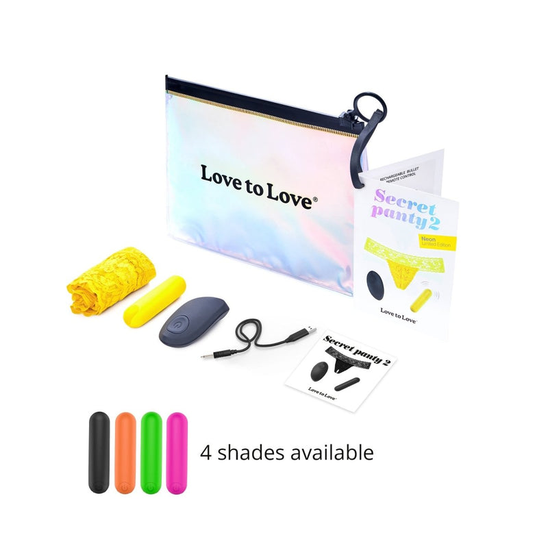 Culotte vibrante - Secret Panty 2 Néon - Jaune - Love to Love