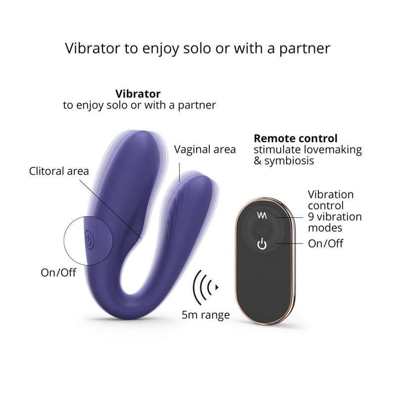 VIBROMASSEUR DE COUPLE - MATCH UP - MIDNIGHT INDIGO - Love to Love