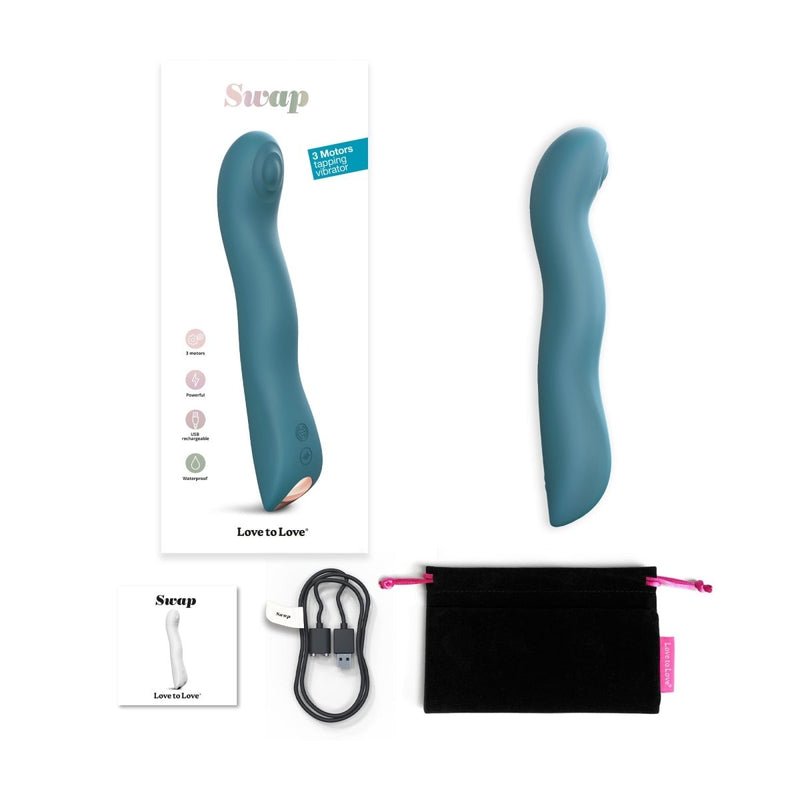 Vibromasseur & Stimulateur Clitoridien - Swap - Teal Me - Love to Love